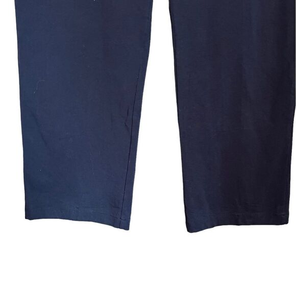 L.L. Bean navy knit straight leg pants. Size small petite - Picture 6 of 9